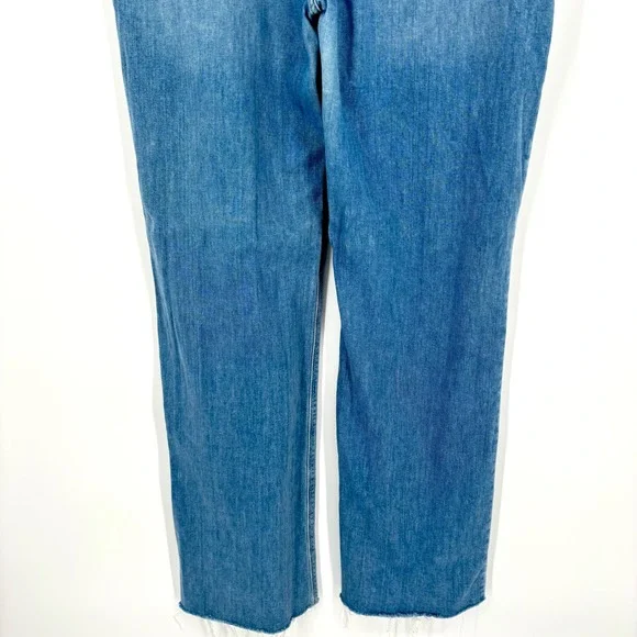 Favorite Daughter Jordie Wide Leg Jeans Sz 34 Long Super High Rise Blue Cotton - Picture 12 of 16